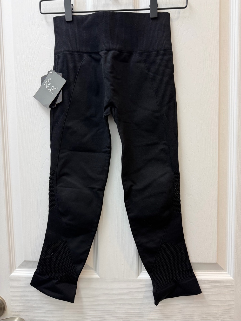 NUX Black Kids High-Waist Performance Leggings